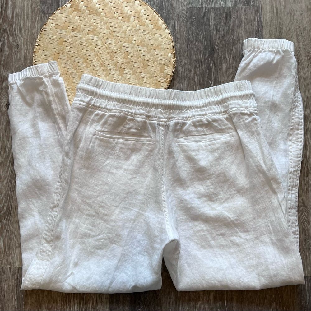 Athleta cabo linen jogger Lilly white womens size 8‎ - Picture 9 of 9